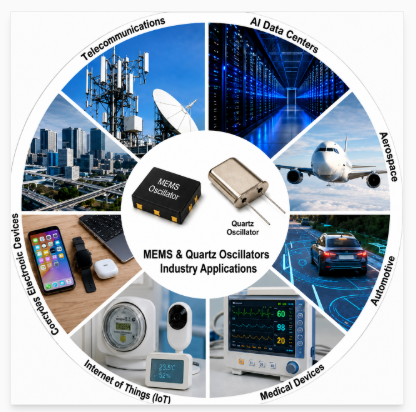 MEMS and Quartz Oscillator Applications Across Major Industries