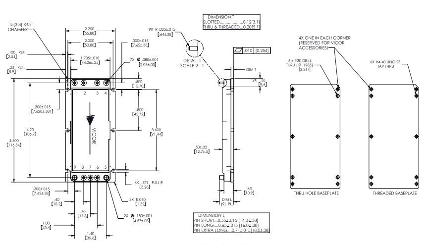 V48A48C500B Mechanical Drawings