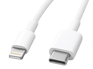 Lightning and USB-C Connectors Side by Side