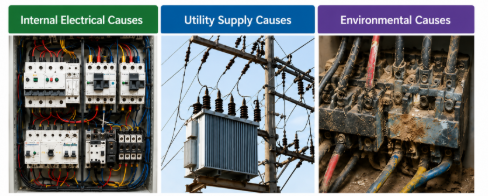 Figure 4. Sources of Phase Loss in Electrical Systems