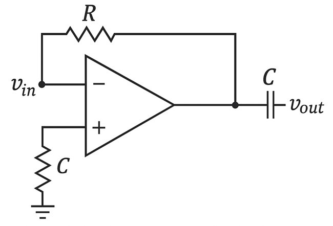 Basic Op-Amp Integrator Circuit Diagram