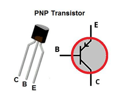 3 Pins of A PNP Transistor