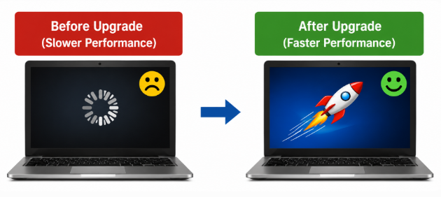 Figure 4. Performance Before and After an Upgrade