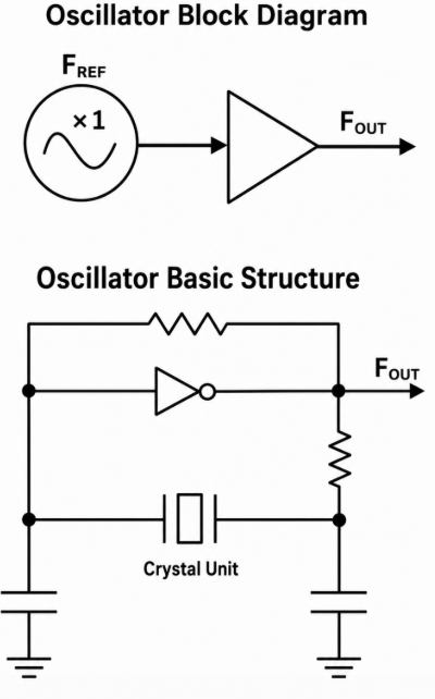 Basic Operating Structure of a Quartz Crystal Oscillator